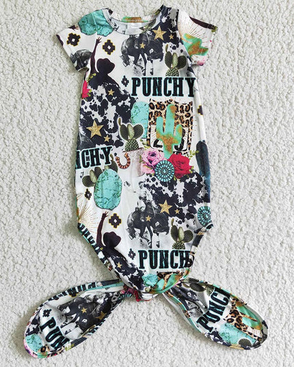 Baby newborn western cactus gown