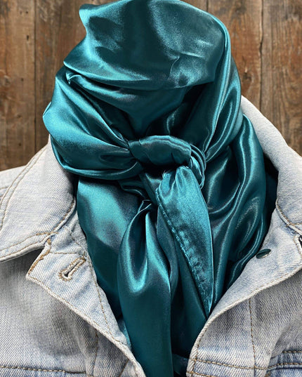 35X35" Solid Teal Wild Rag/ Scarf WRS5