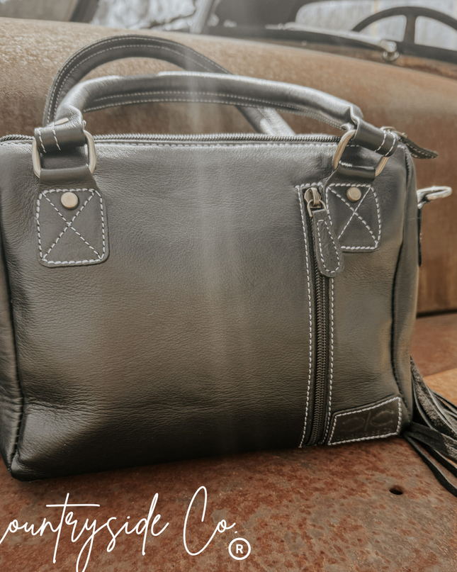 Iris Cowhide Leather Tote Purse