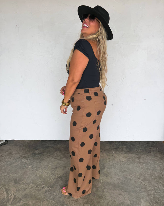 MOCHA DOT DENIM JEANS