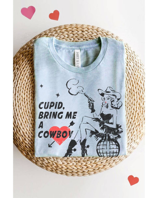 CUPID BRING ME A COWBOY MINERAL GRAPHIC TEE