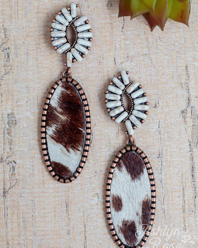 Forever After All Oval Dangly Earrings, Cream