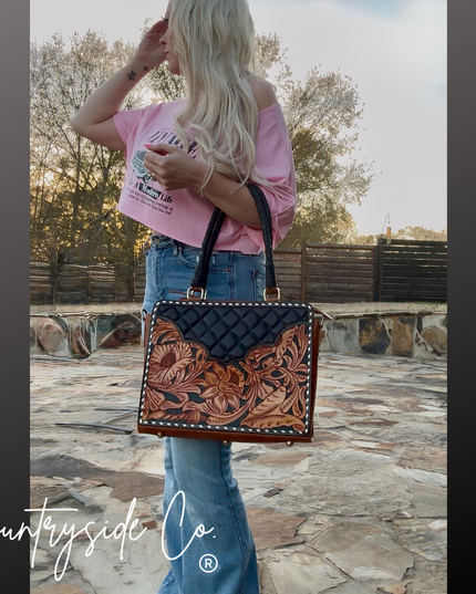 Laney Tooled Leather Handbag