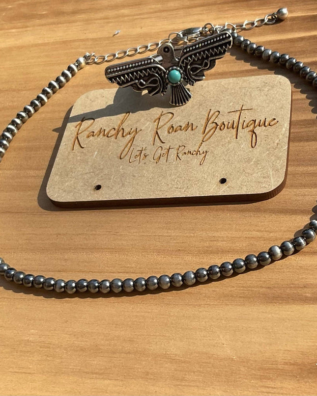 4mm Navajo Style Pearl Choker Necklace