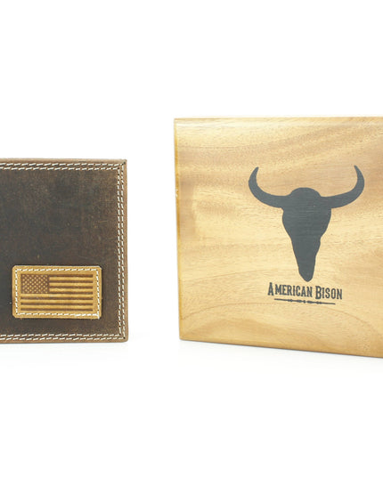 Bi-Fold Men’s Wallet with American Flag ABMW 25-2005