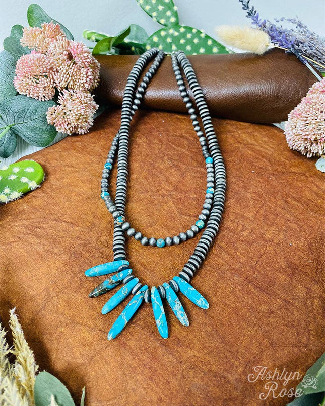 Enlighten Me Turquoise and Silver Necklace