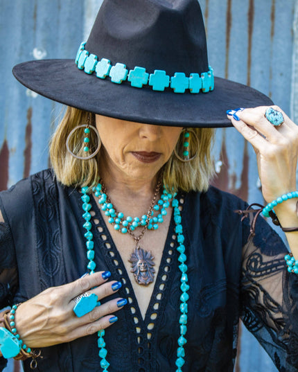 Turquoise Triple Strand Bracelet 804j