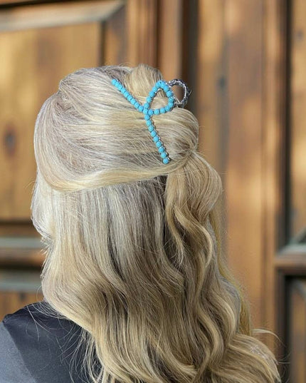 Faux Turquoise Claw Clip - Western Hair Clip