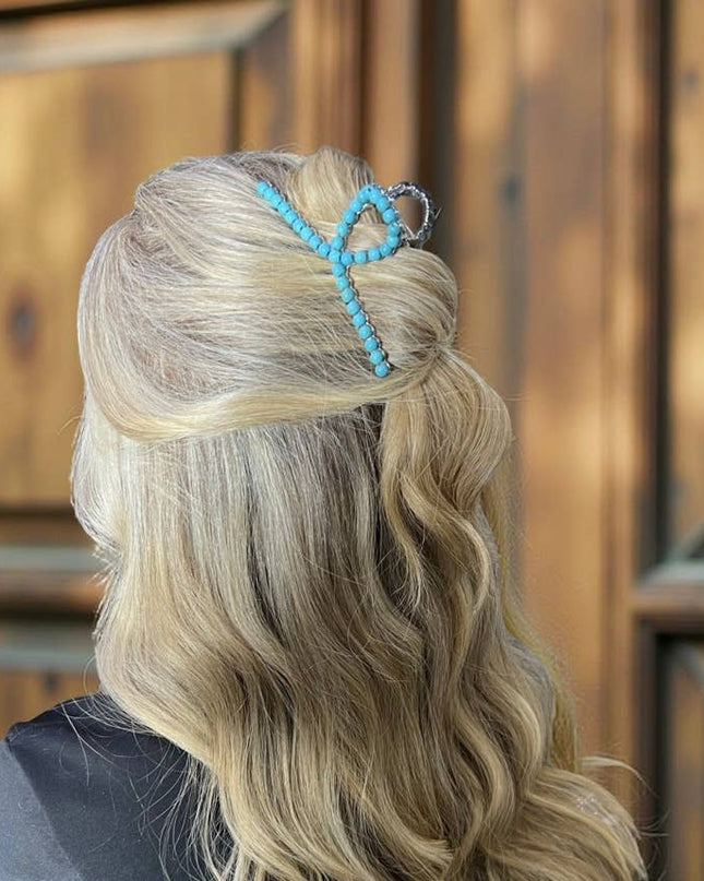 Faux Turquoise Claw Clip - Western Hair Clip