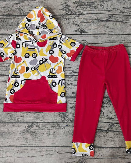 Baby Boys Valentines Tractor Pants sets
