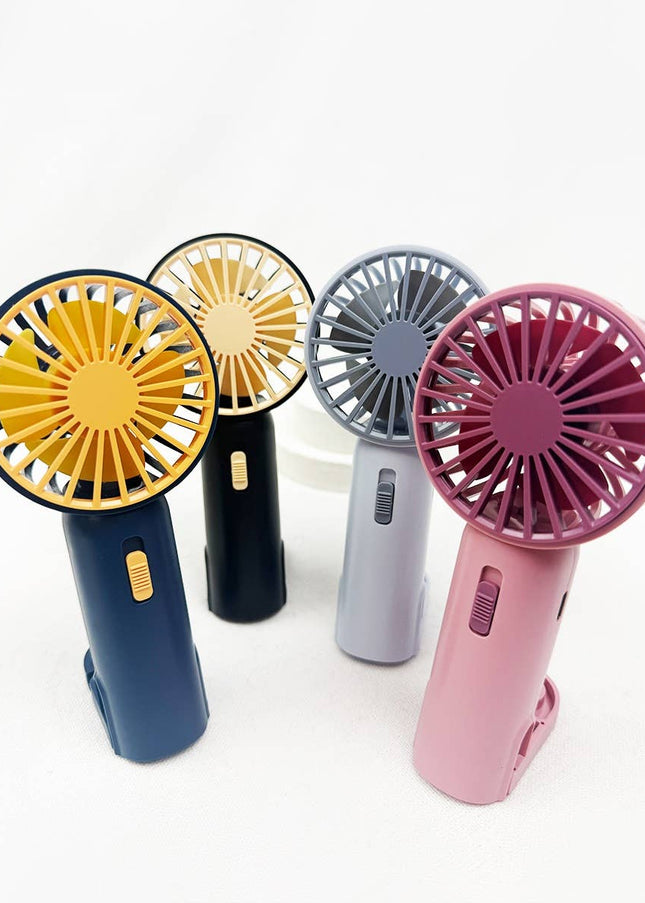 Portable Hand Fan with Pull out Stand
