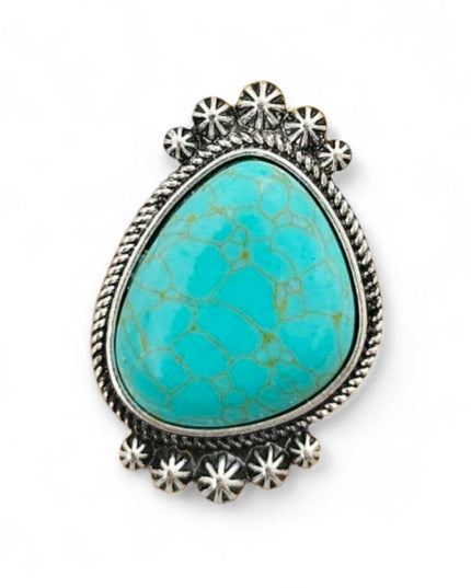 Let's Make A Statement Stretch One Size Fashion Crackle Stone Ring