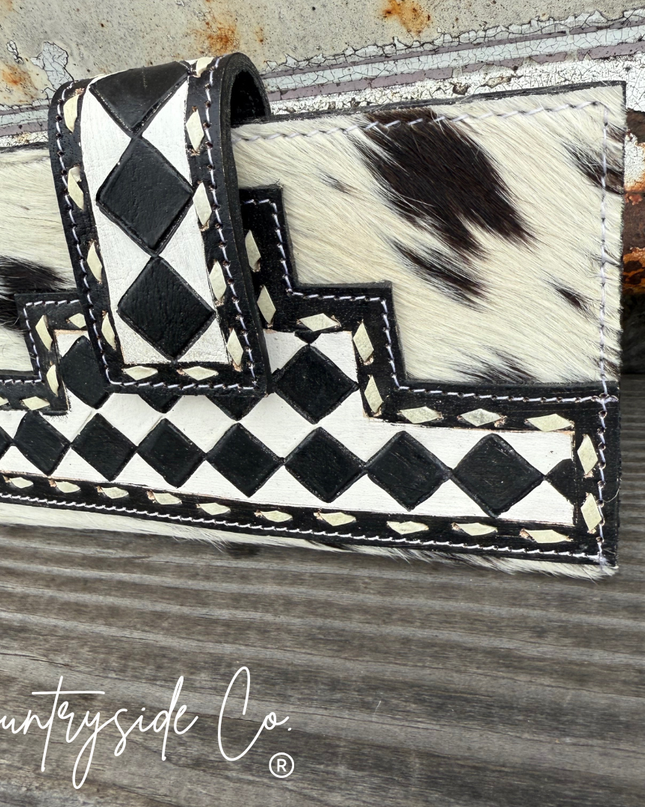 Miranda Checkered Cowhide Wallet