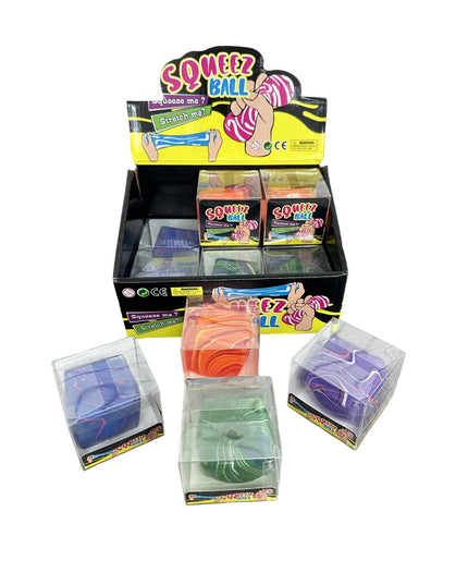 COLORFUL MARBLE SQUISHY CUBE STRESS RELIEF TOY