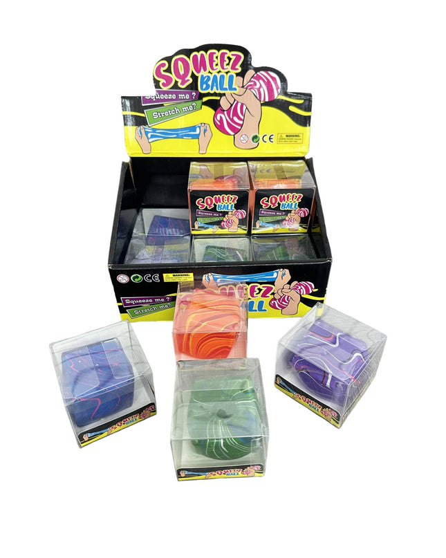 COLORFUL MARBLE SQUISHY CUBE STRESS RELIEF TOY