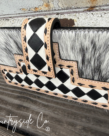 Miranda Checkered Cowhide Wallet