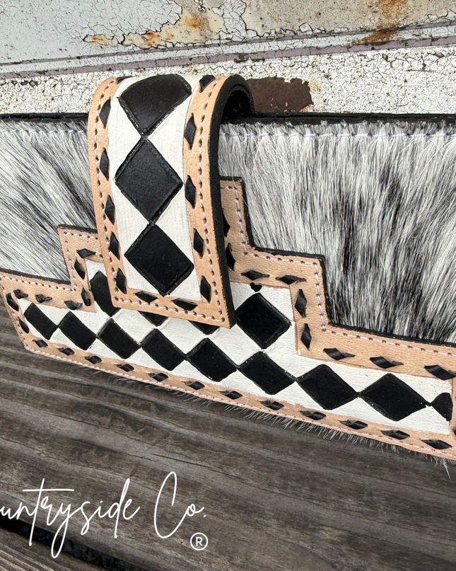 Miranda Checkered Cowhide Wallet