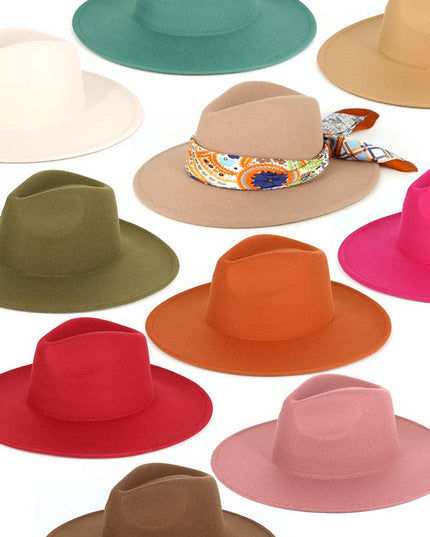 Solid Plain Panama Hat