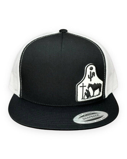 "Cowboy at the Cross" - 6006 Black/ White Mesh, Snapback Cap (2024)