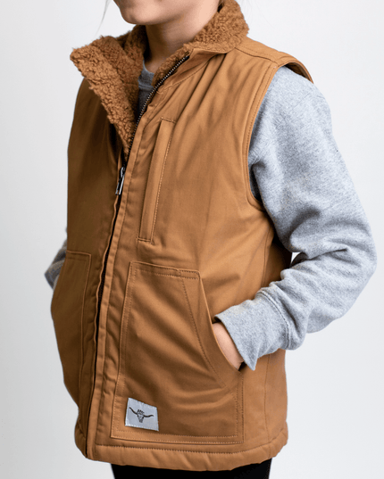 AFC Sherpa Lined Brown Vest - Toddler/Youth