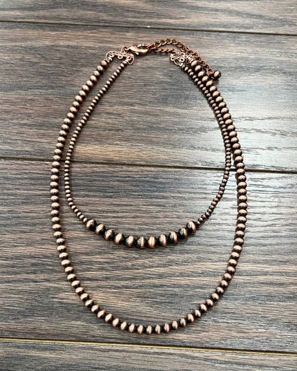 737056, 20" Handmade Copper Navajo Necklace