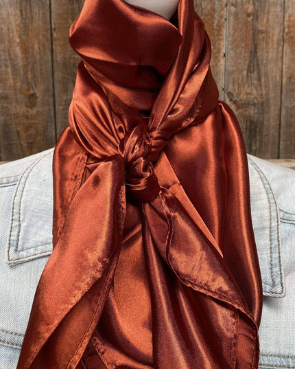 35X35" Solid Rust Wild Rag / Scarf WRS16