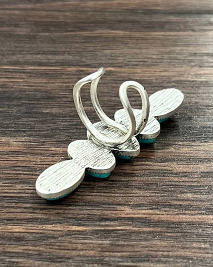 750437, Turquoise, Brass Adjustable Ring
