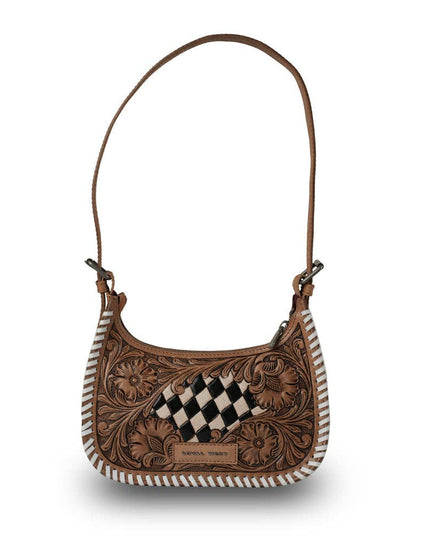 HANDTOOLED DANNIA MEDIUM PURSE CHECKERED EDITION