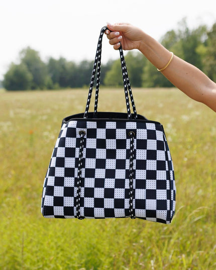 Large Tote in Checkerboard