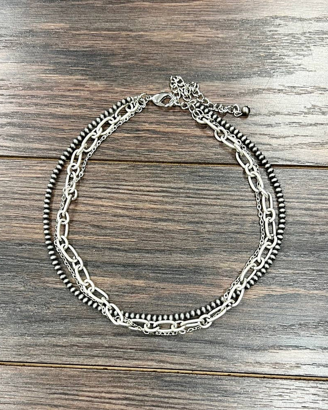 739524, 16" 4mm Western Bead Necklace