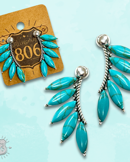 Marquise stone post earring - LC