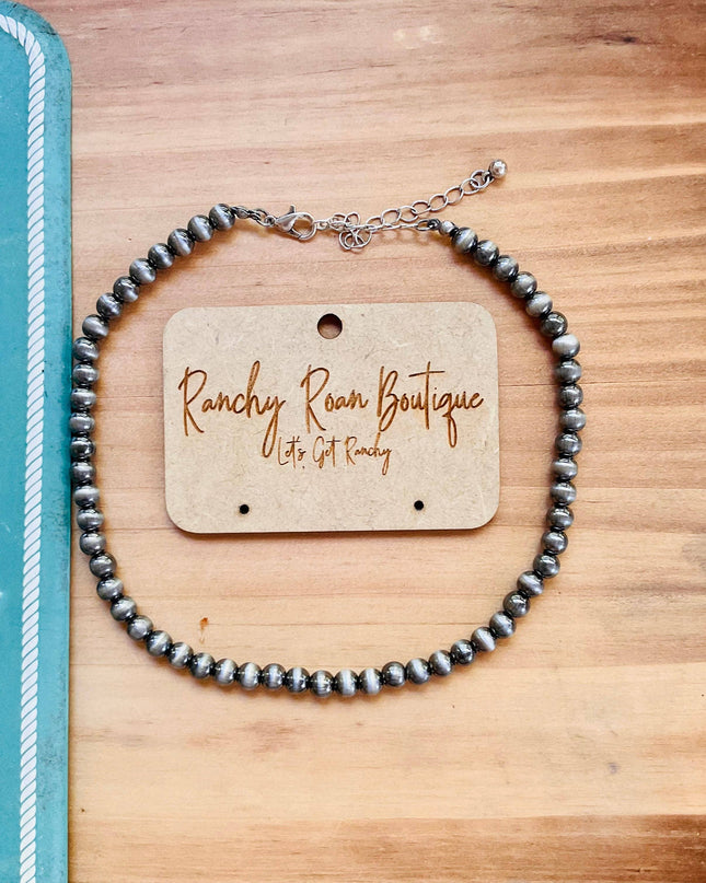 6mm Navajo Style Pearl Necklace