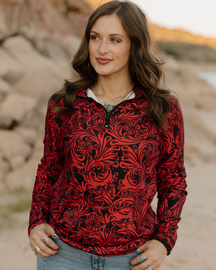 Tailgate Party Pullover Red & Black