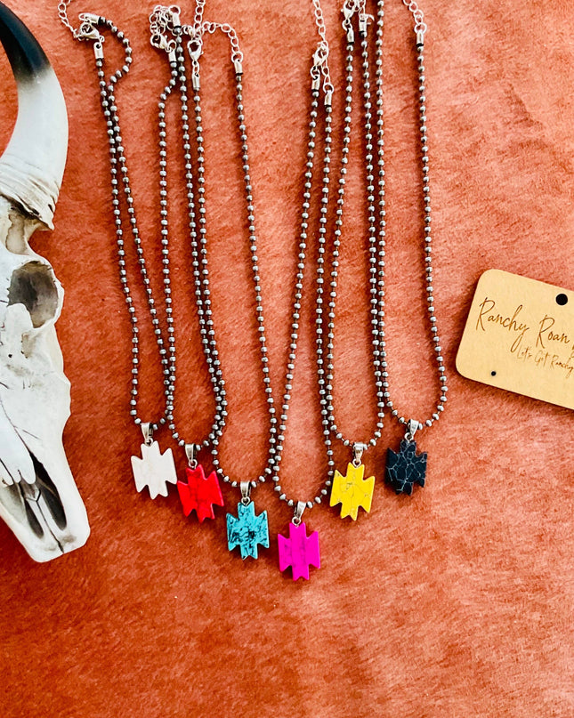 Western Aztec Pendant Necklace