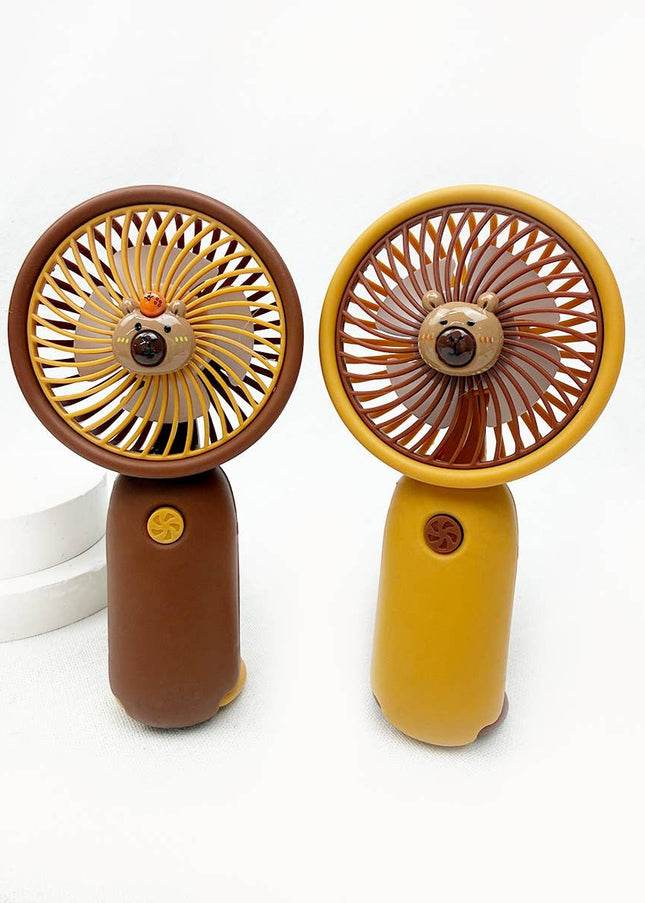 Portable Capybara Hand Fan with Stickers