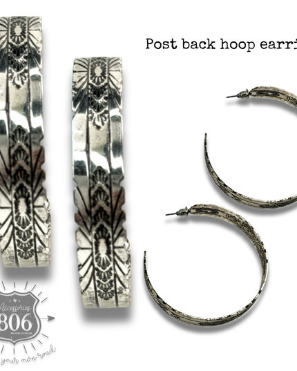Western hoop earring set