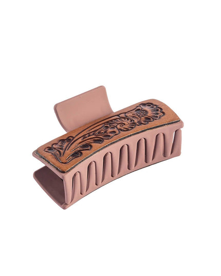 High Vista Hair Comb Clip In Peach and Brown