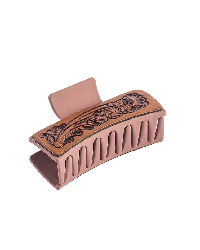High Vista Hair Comb Clip In Peach and Brown