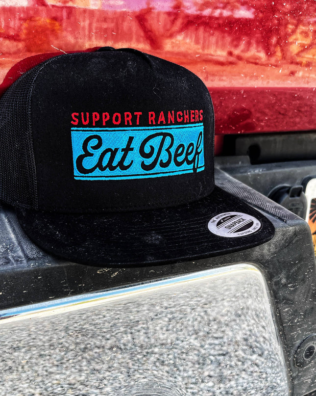 Support ranchers eat beef hat black