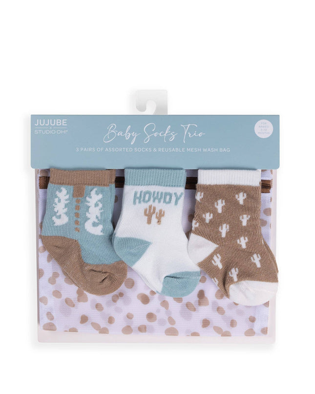 Baby Socks Trio Howdy Partner Blue