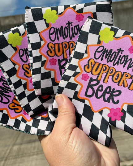 Emotional support beer can koozies