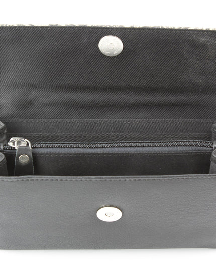 Women’s Grey Aztec Leather Clutch Wallet ABLW 18-2503