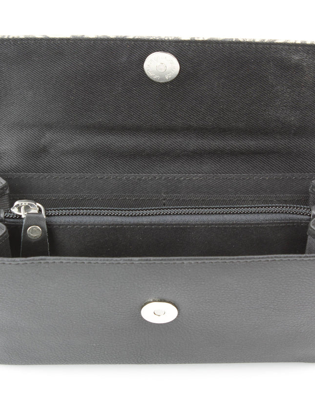 Women’s Grey Aztec Leather Clutch Wallet ABLW 18-2503