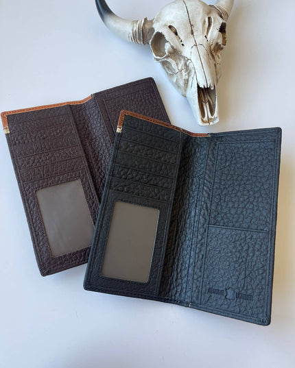 Bifold Wallet Genuine Tooled Leather Bi-Fold Wallet