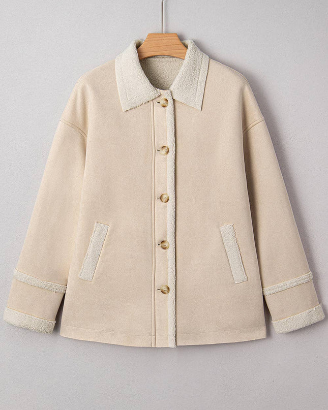 FB Western Suede Sherpa Lined Buttoned Jacket
