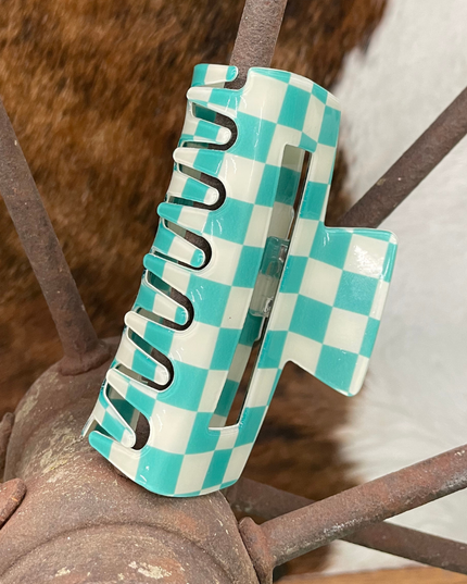 Checked Funky Frontier- Turquoise