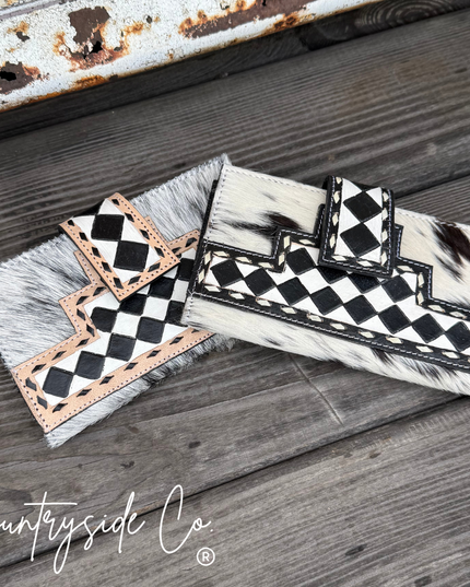 Miranda Checkered Cowhide Wallet