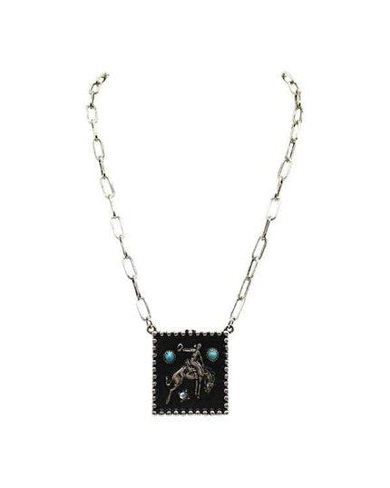 Western Bronc Rider Necklace