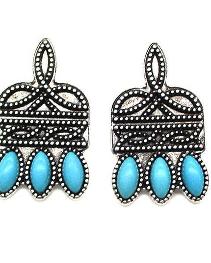 Western Boot Stitch Post Earring