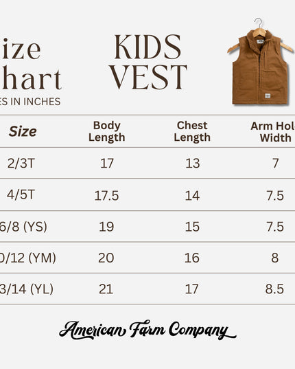 AFC Sherpa Lined Brown Vest - Toddler/Youth